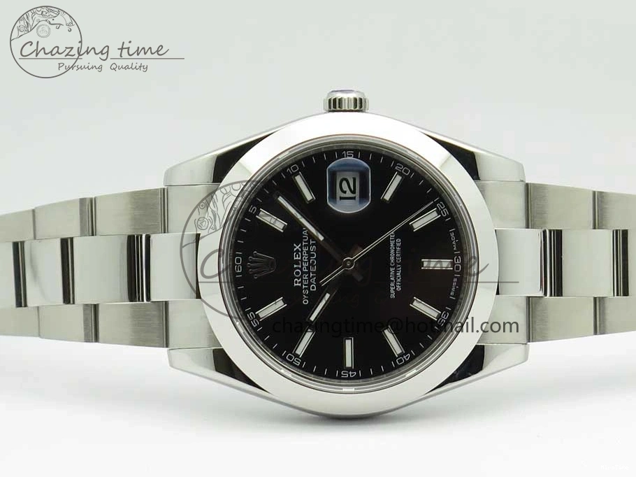 MiroTime 0523 DateJust II 126334 41mm SS BP 1:1 Best Edition Black Dial Sticks Makers on Oyster Bracelet ZeroBulk 3325